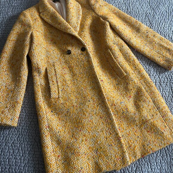 J. Crew Yellow Tweed Coat - Picture 8 of 14